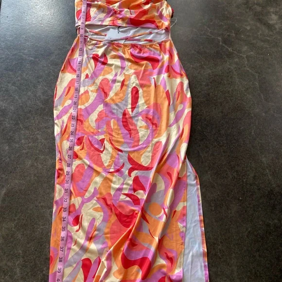 Hello Molly Pink and Orange MIDI Dress 👗 Size 6 - Picture 6 of 12